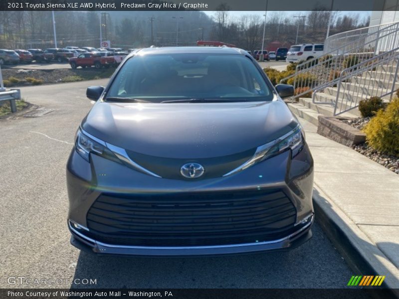 Predawn Gray Mica / Graphite 2021 Toyota Sienna XLE AWD Hybrid