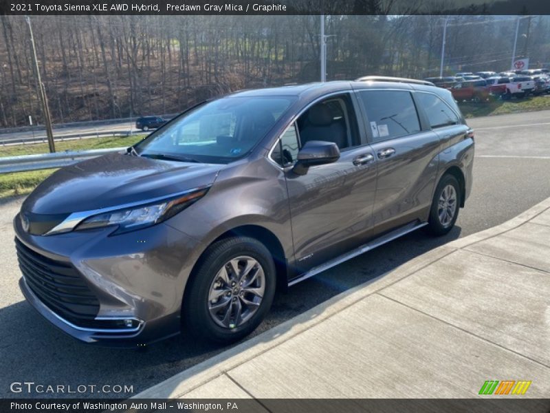 Predawn Gray Mica / Graphite 2021 Toyota Sienna XLE AWD Hybrid