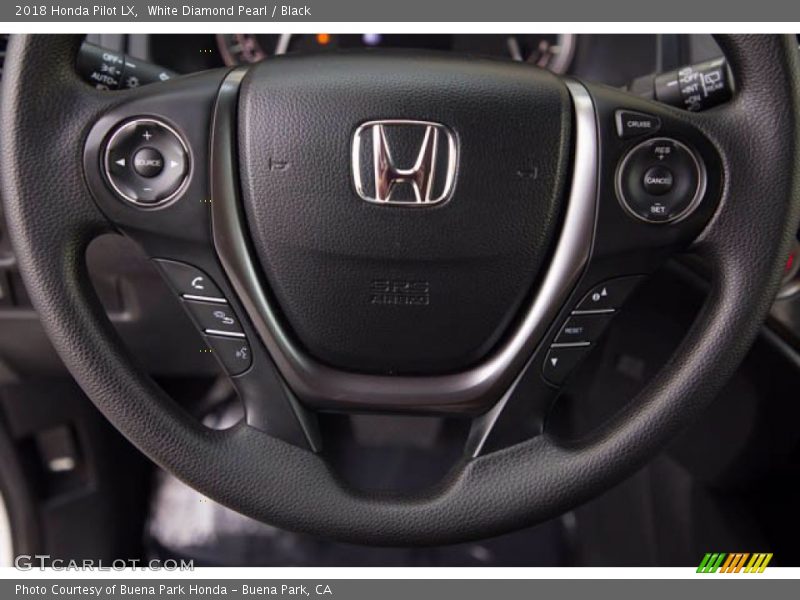 White Diamond Pearl / Black 2018 Honda Pilot LX