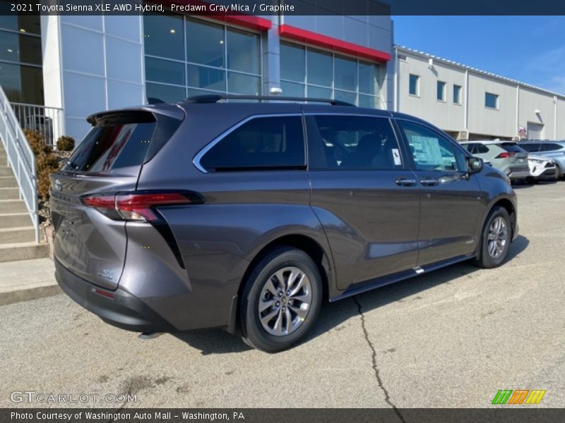 Predawn Gray Mica / Graphite 2021 Toyota Sienna XLE AWD Hybrid