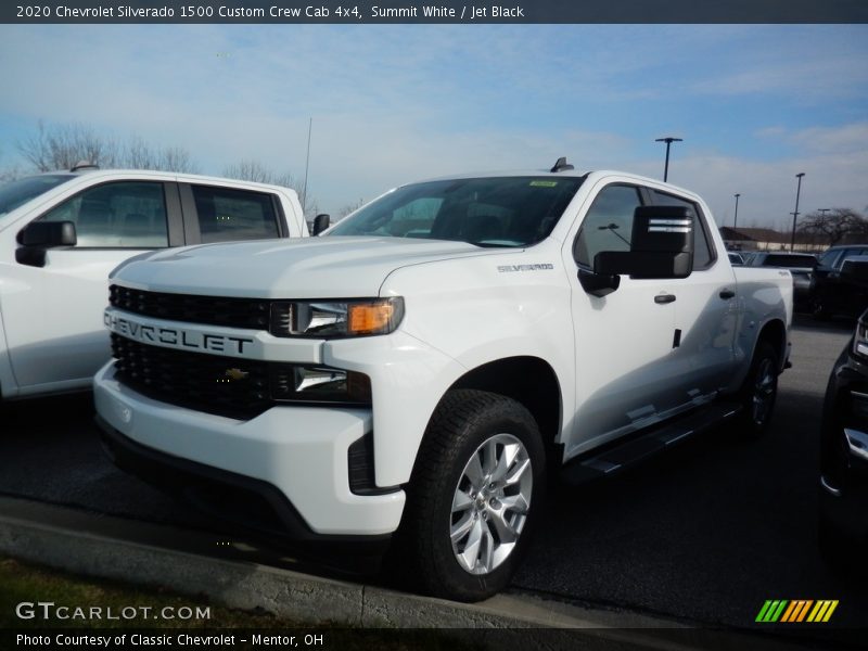 Summit White / Jet Black 2020 Chevrolet Silverado 1500 Custom Crew Cab 4x4