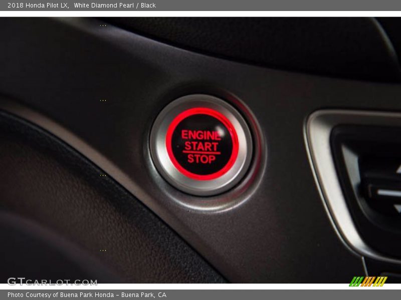 White Diamond Pearl / Black 2018 Honda Pilot LX