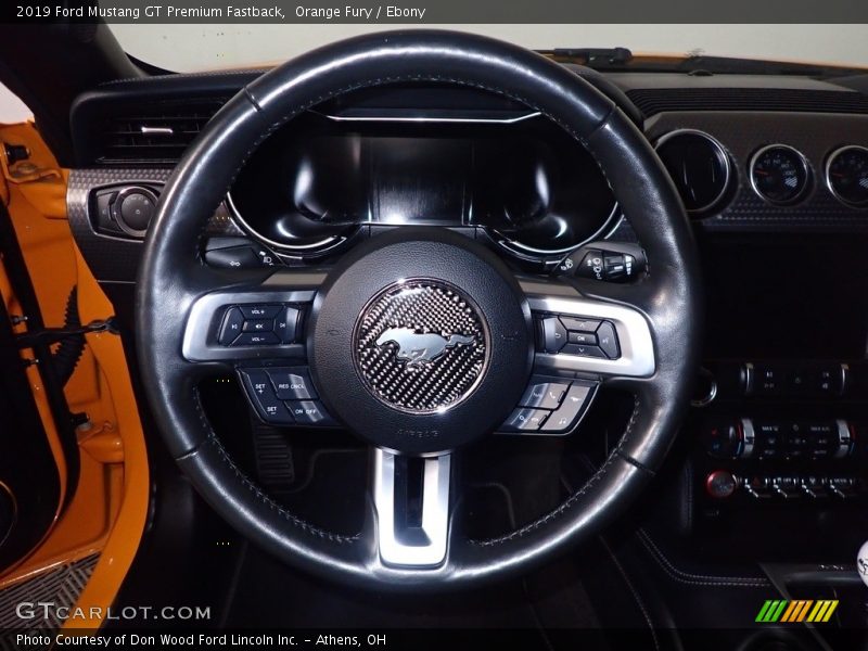 Orange Fury / Ebony 2019 Ford Mustang GT Premium Fastback