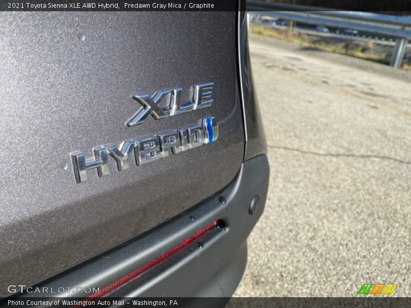 Predawn Gray Mica / Graphite 2021 Toyota Sienna XLE AWD Hybrid