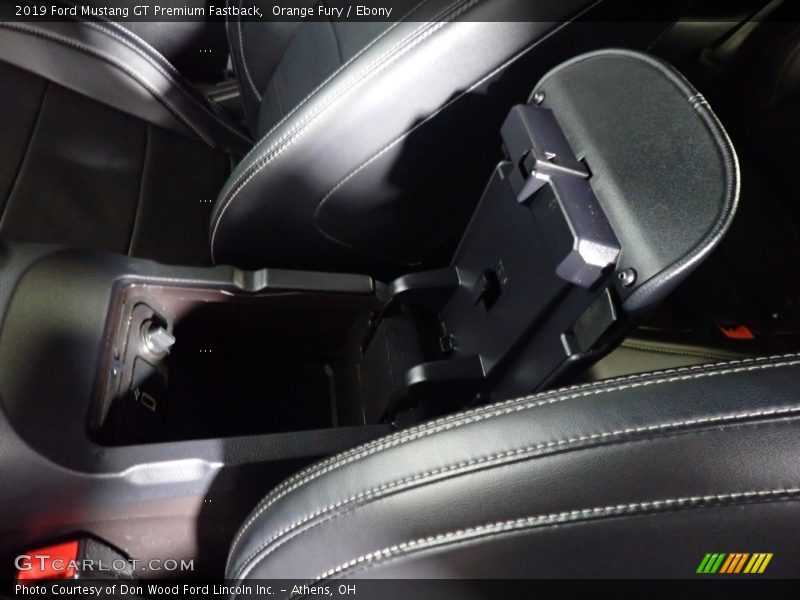 Orange Fury / Ebony 2019 Ford Mustang GT Premium Fastback