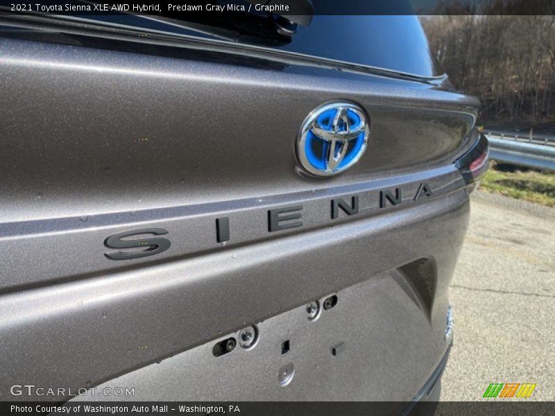 Predawn Gray Mica / Graphite 2021 Toyota Sienna XLE AWD Hybrid