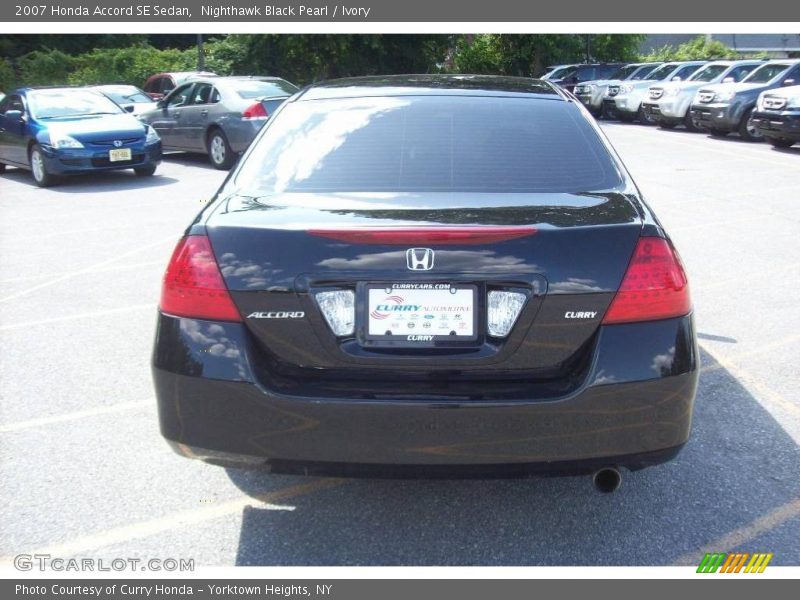 Nighthawk Black Pearl / Ivory 2007 Honda Accord SE Sedan