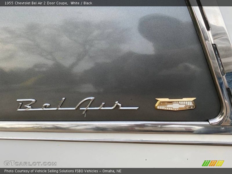 White / Black 1955 Chevrolet Bel Air 2 Door Coupe
