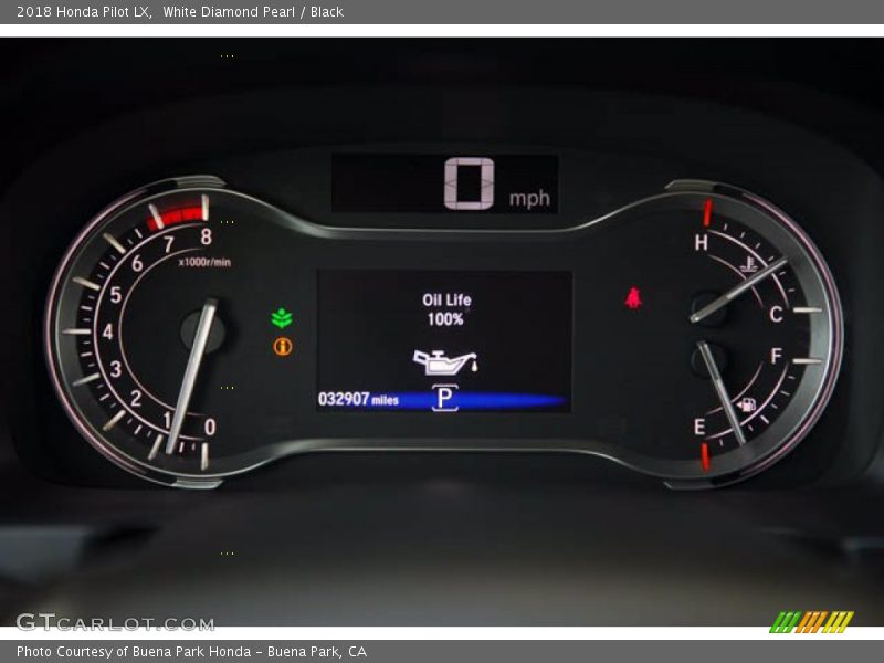 White Diamond Pearl / Black 2018 Honda Pilot LX