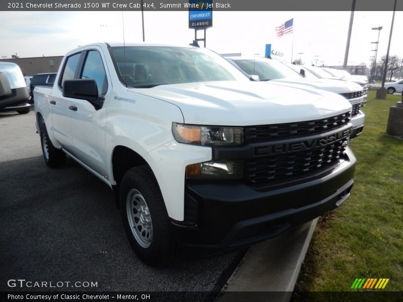 Summit White / Jet Black 2021 Chevrolet Silverado 1500 WT Crew Cab 4x4