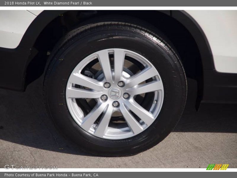 White Diamond Pearl / Black 2018 Honda Pilot LX