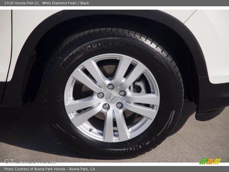 White Diamond Pearl / Black 2018 Honda Pilot LX