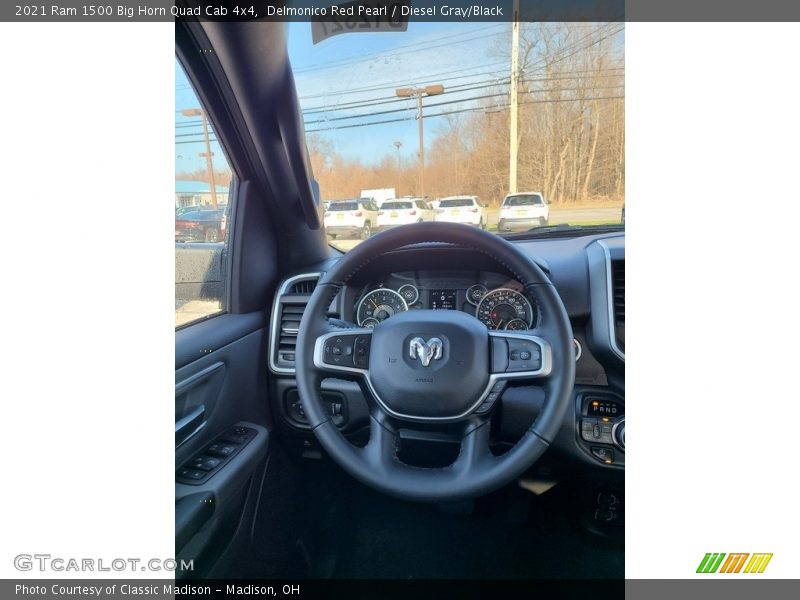 Delmonico Red Pearl / Diesel Gray/Black 2021 Ram 1500 Big Horn Quad Cab 4x4