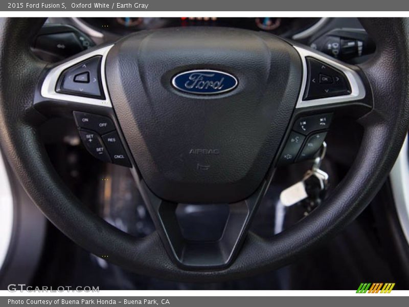 Oxford White / Earth Gray 2015 Ford Fusion S