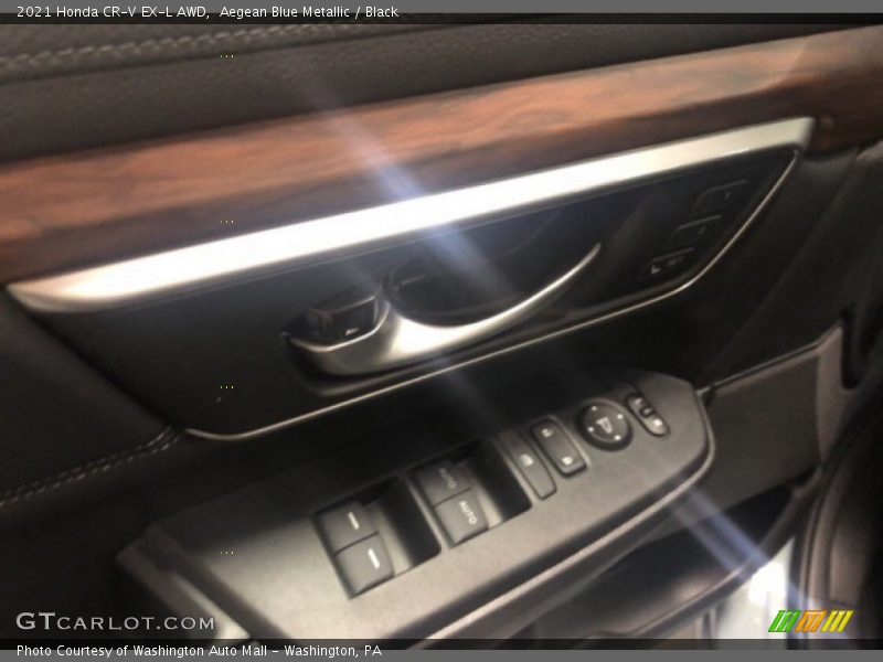 Aegean Blue Metallic / Black 2021 Honda CR-V EX-L AWD