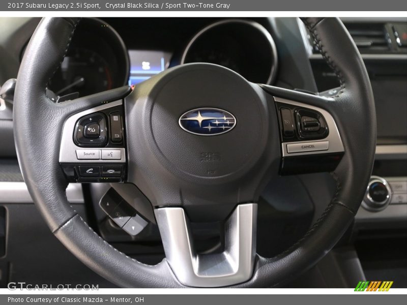 Crystal Black Silica / Sport Two-Tone Gray 2017 Subaru Legacy 2.5i Sport