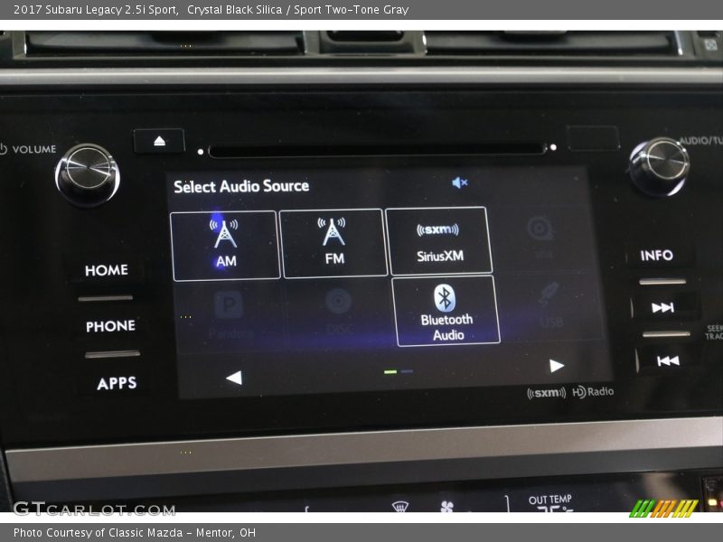Crystal Black Silica / Sport Two-Tone Gray 2017 Subaru Legacy 2.5i Sport