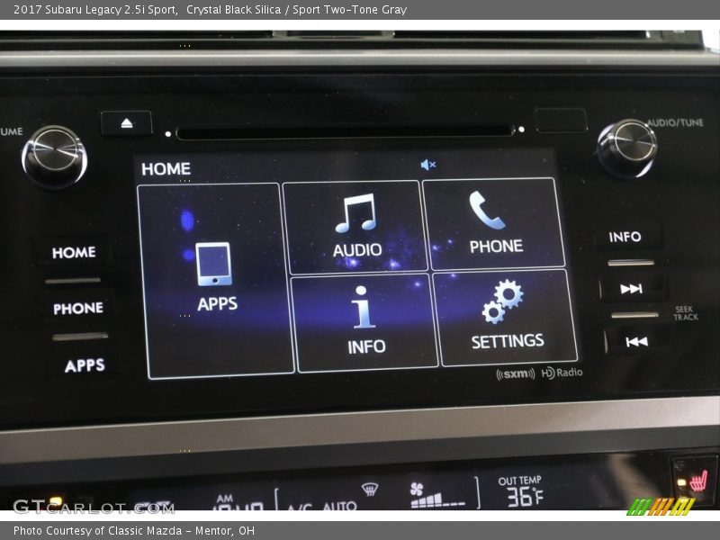 Crystal Black Silica / Sport Two-Tone Gray 2017 Subaru Legacy 2.5i Sport