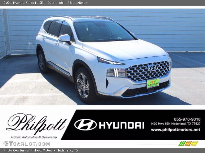 Quartz White / Black/Beige 2021 Hyundai Santa Fe SEL