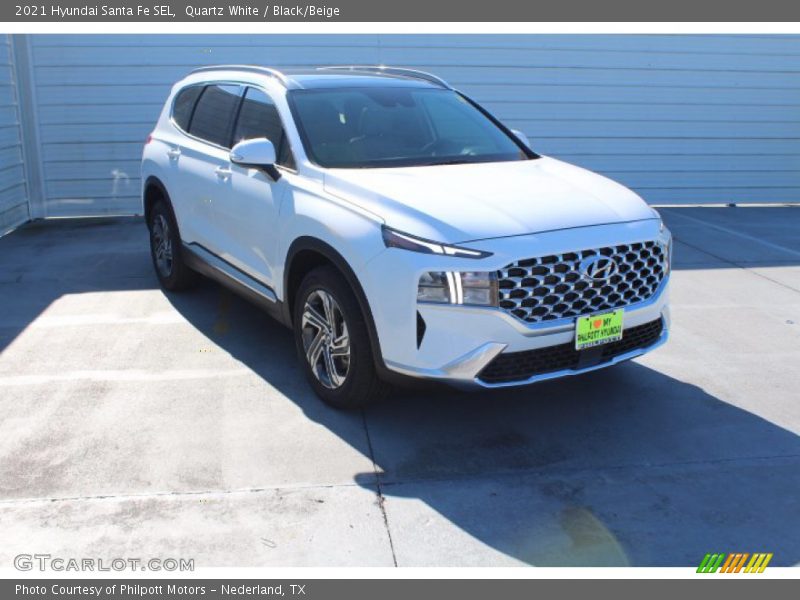 Quartz White / Black/Beige 2021 Hyundai Santa Fe SEL