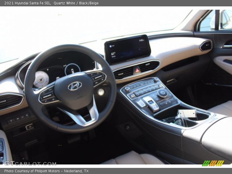 Quartz White / Black/Beige 2021 Hyundai Santa Fe SEL