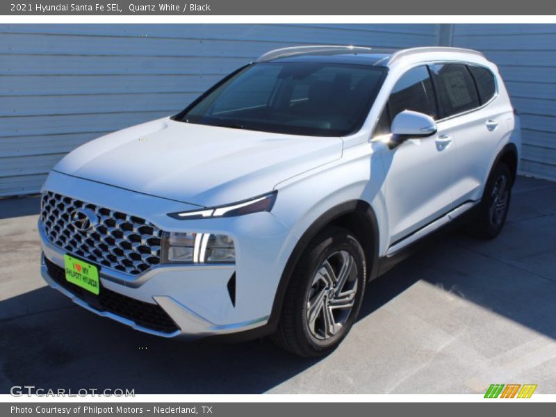 Quartz White / Black 2021 Hyundai Santa Fe SEL
