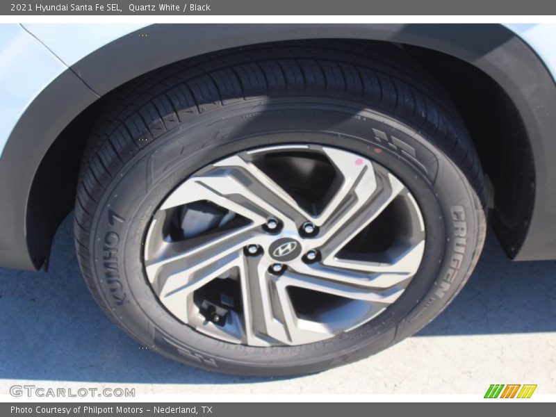 Quartz White / Black 2021 Hyundai Santa Fe SEL