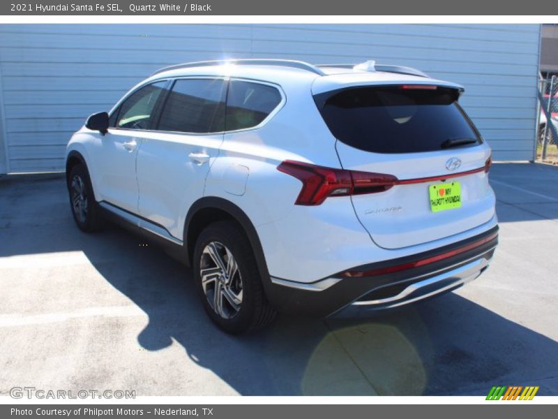 Quartz White / Black 2021 Hyundai Santa Fe SEL