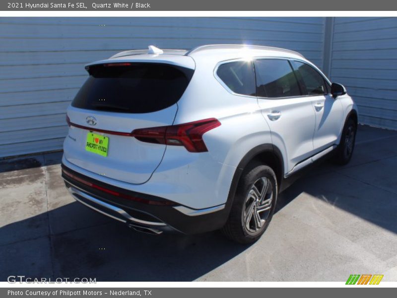 Quartz White / Black 2021 Hyundai Santa Fe SEL