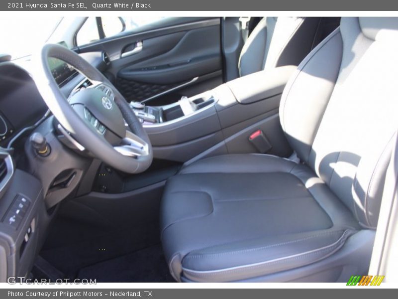 Quartz White / Black 2021 Hyundai Santa Fe SEL