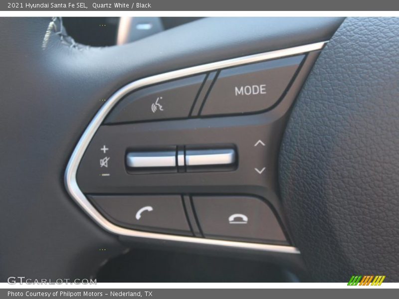 Quartz White / Black 2021 Hyundai Santa Fe SEL