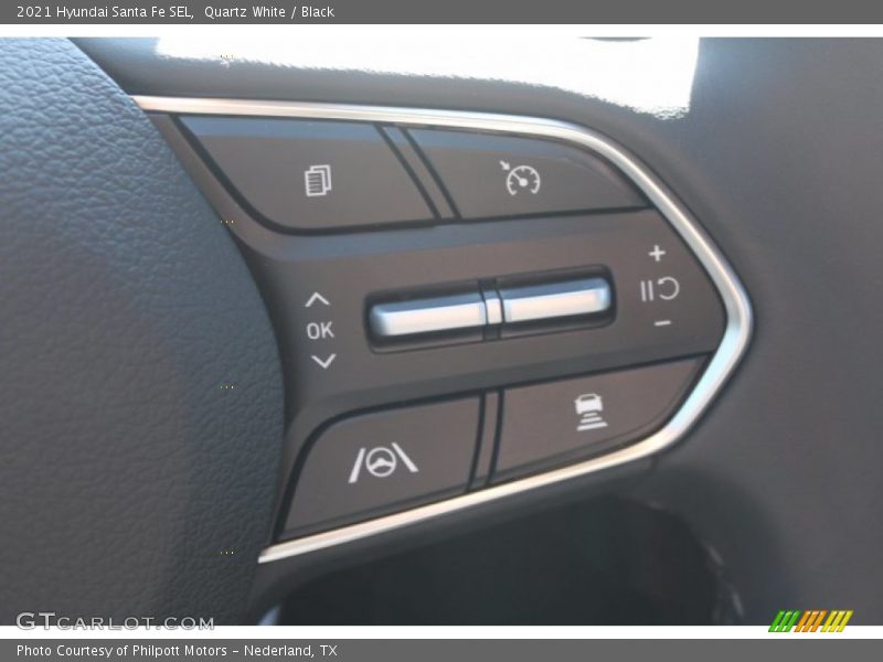 Quartz White / Black 2021 Hyundai Santa Fe SEL