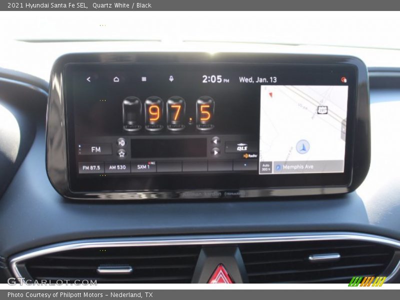 Quartz White / Black 2021 Hyundai Santa Fe SEL