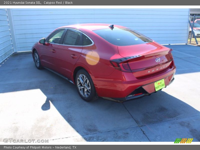 Calypso Red / Black 2021 Hyundai Sonata SEL