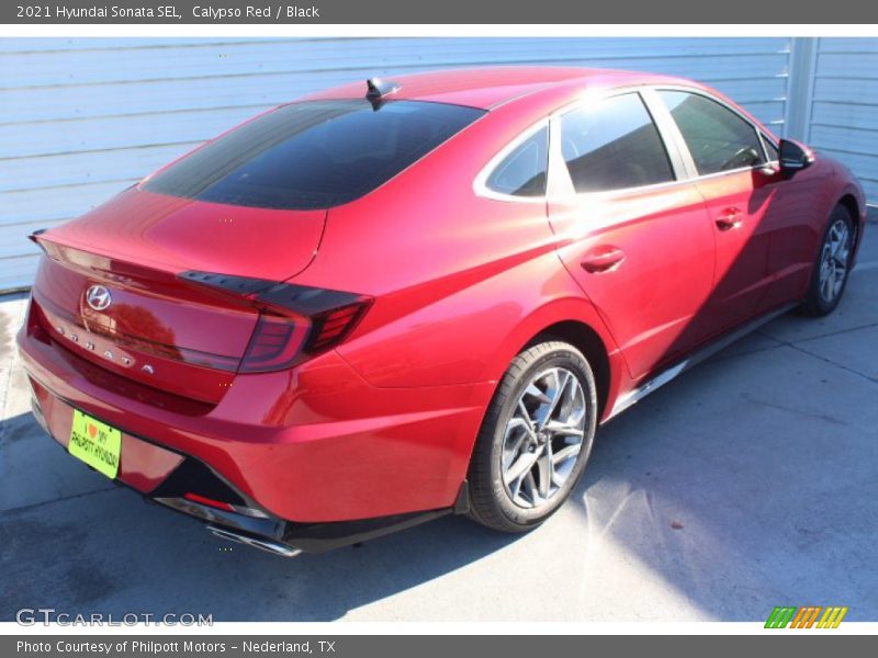 Calypso Red / Black 2021 Hyundai Sonata SEL