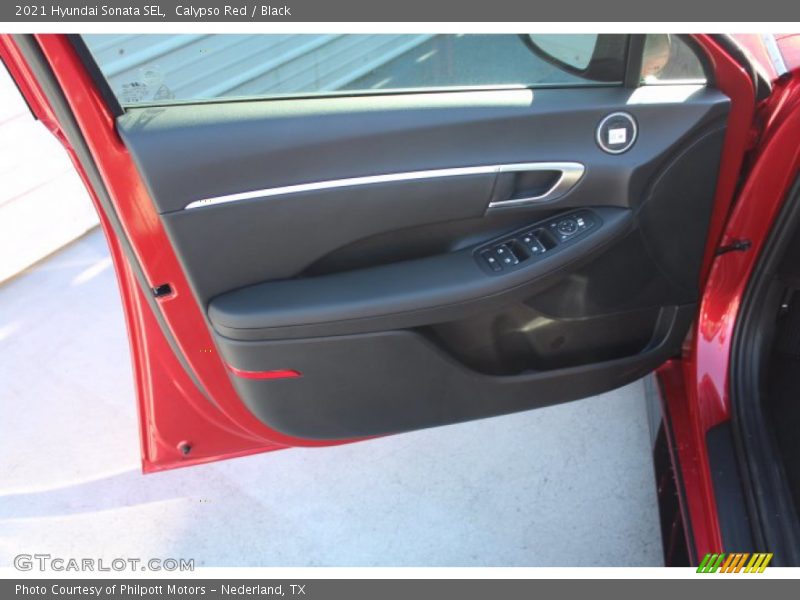 Calypso Red / Black 2021 Hyundai Sonata SEL