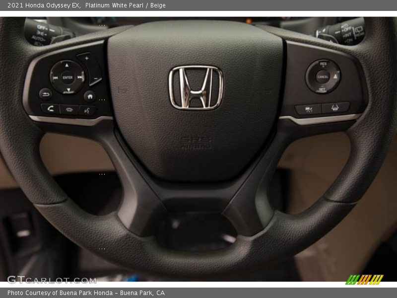 Platinum White Pearl / Beige 2021 Honda Odyssey EX