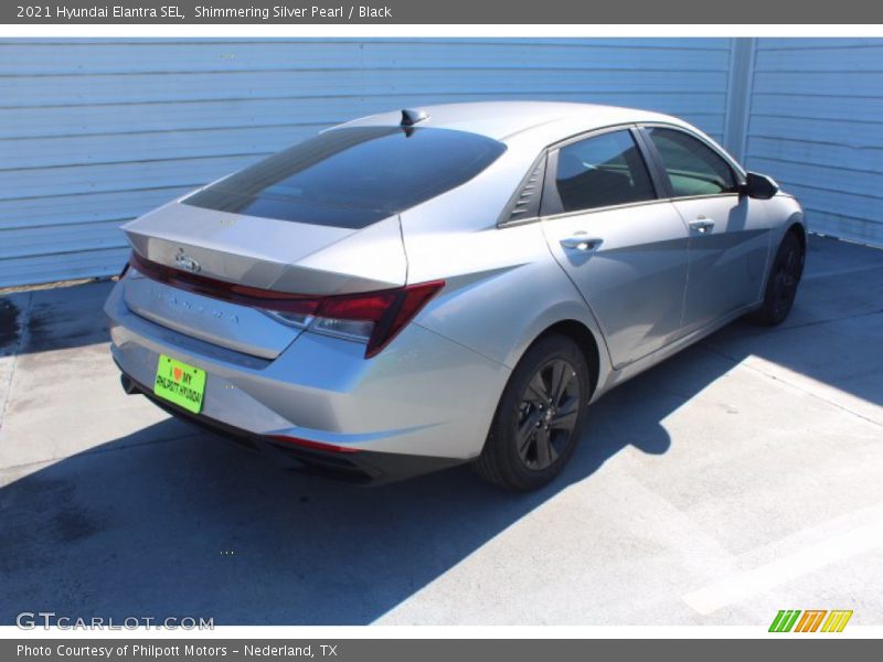 Shimmering Silver Pearl / Black 2021 Hyundai Elantra SEL