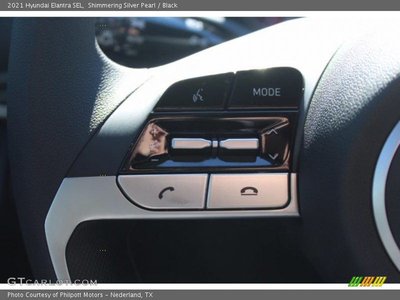 Shimmering Silver Pearl / Black 2021 Hyundai Elantra SEL