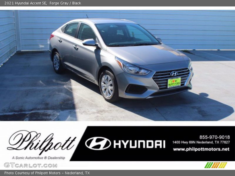 Forge Gray / Black 2021 Hyundai Accent SE