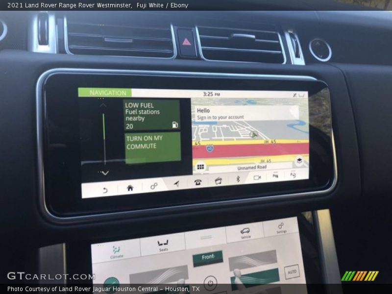 Navigation of 2021 Range Rover Westminster