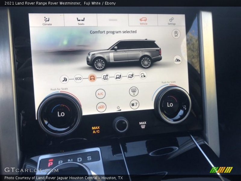Controls of 2021 Range Rover Westminster