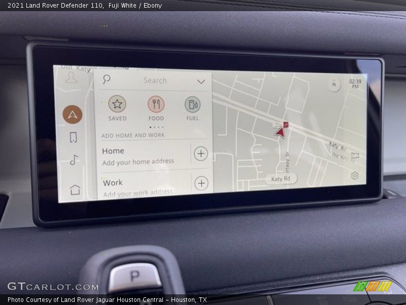 Navigation of 2021 Defender 110