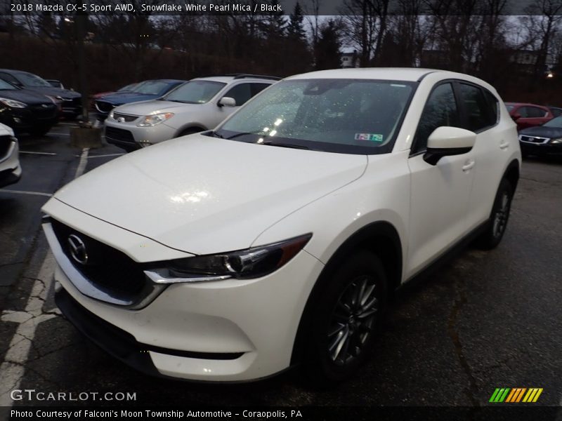 Snowflake White Pearl Mica / Black 2018 Mazda CX-5 Sport AWD
