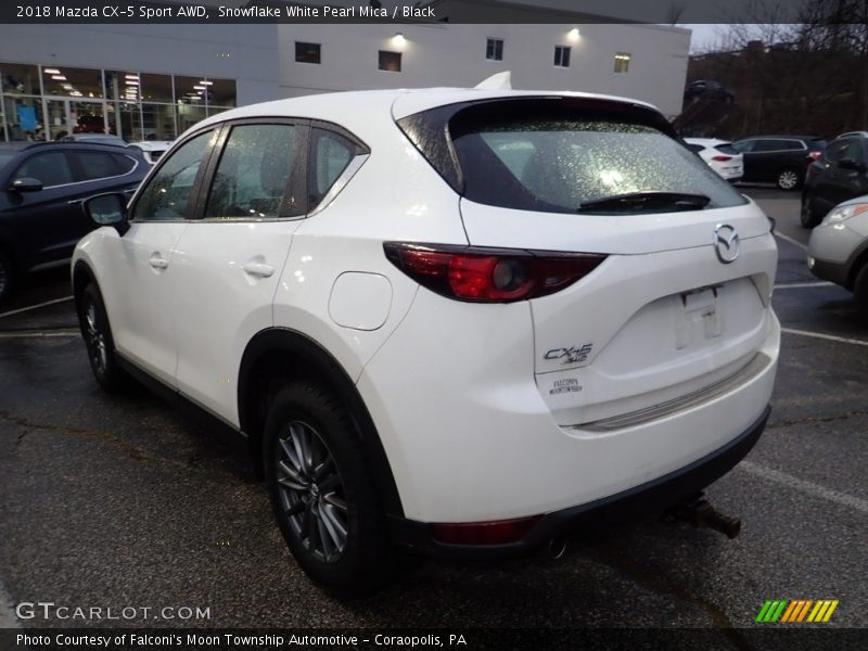 Snowflake White Pearl Mica / Black 2018 Mazda CX-5 Sport AWD