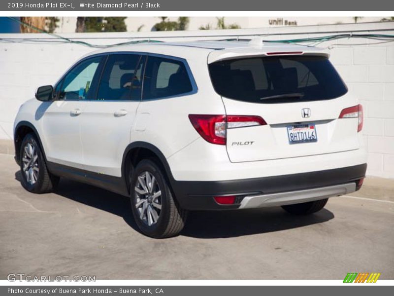 White Diamond Pearl / Black 2019 Honda Pilot EX-L