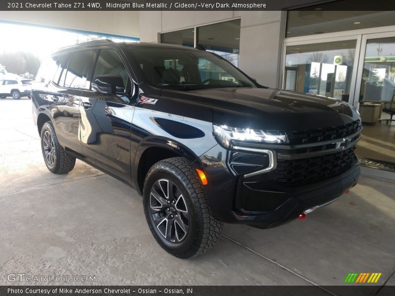 Midnight Blue Metallic / Gideon/­Very Dark Atmosphere 2021 Chevrolet Tahoe Z71 4WD