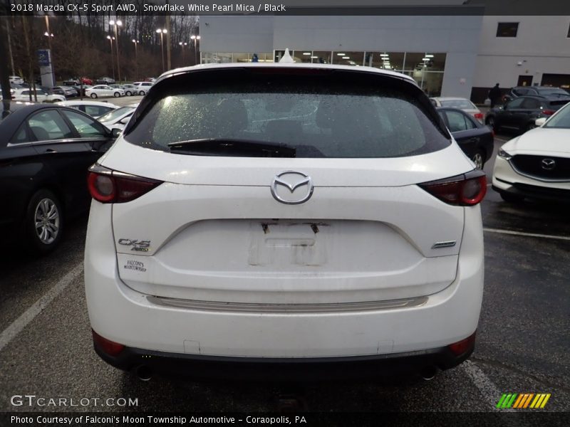 Snowflake White Pearl Mica / Black 2018 Mazda CX-5 Sport AWD
