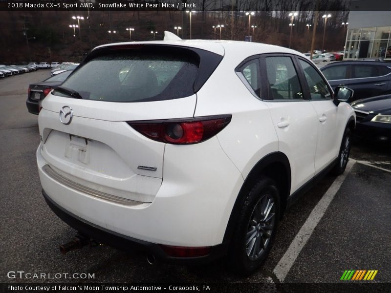Snowflake White Pearl Mica / Black 2018 Mazda CX-5 Sport AWD