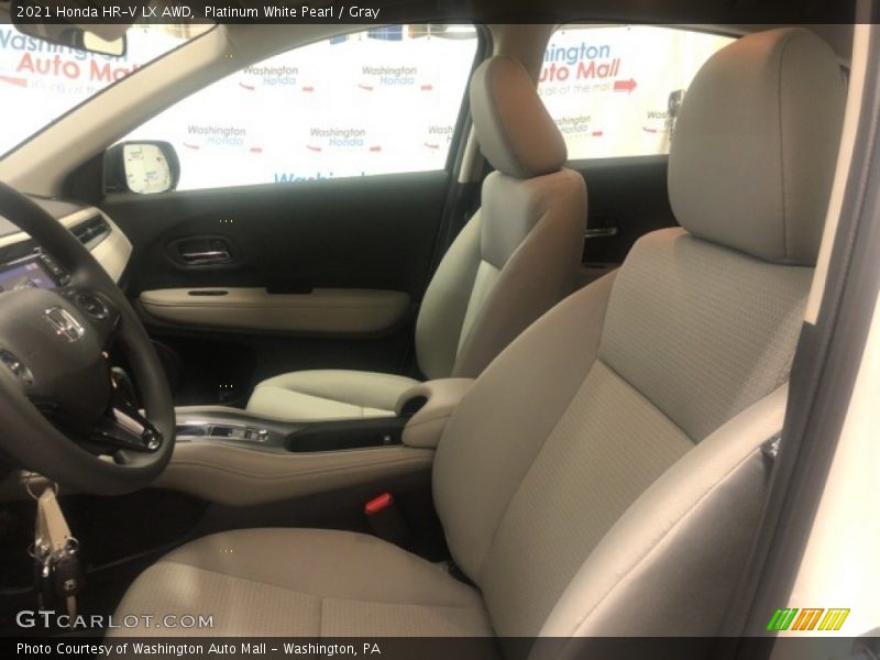 Platinum White Pearl / Gray 2021 Honda HR-V LX AWD